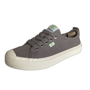 Cariuma Unisex Oca Low Gray Canvas Tennis Shoes Eco-Friendly Sz W5.5/M4